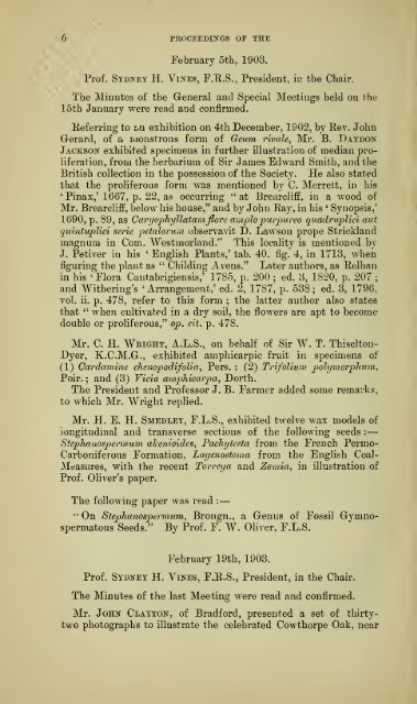 Proceedings of the Linnean Society of London - University Library