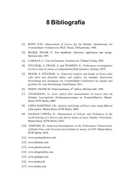 Investigación experimental sobre la influencia de la voluta en el ...