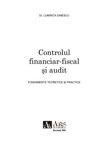 Controlul financiar-fiscal şi audit - ArsAcademica