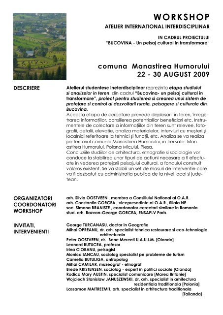 BUCOVINA - Un peisaj cultural in transformare - alexandru senciuc