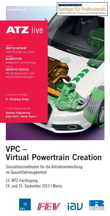 VPC – Virtual Powertrain Creation - ATZlive