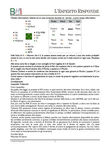 Trabucchi; Boleto; Orsi; Cerreto