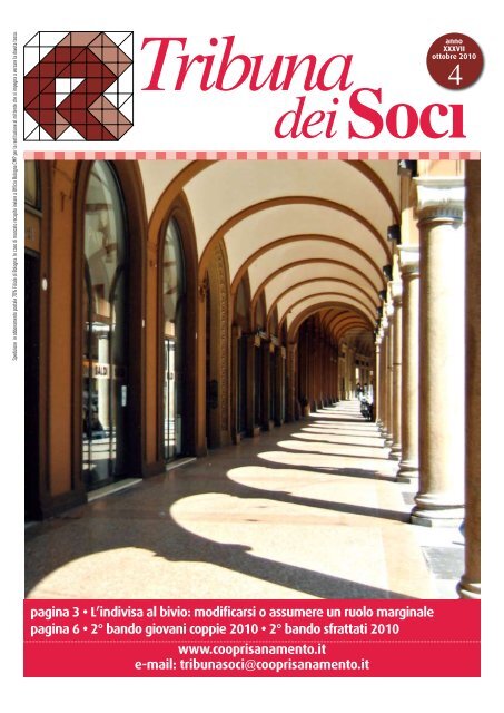 pubblicato il n.4 ottobre 2010 - Cooperativa Risanamento Bologna