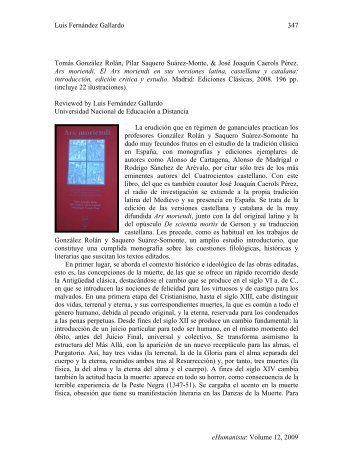 Luis Fernández Gallardo eHumanista: Volume 12, 2009 347 Tomás ...