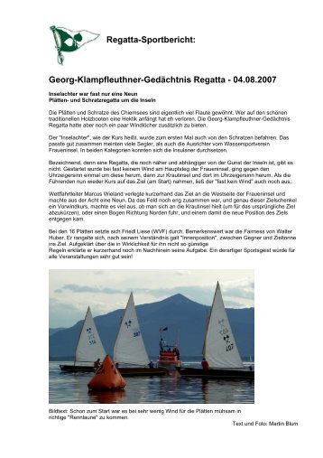 Ergebnis / Bericht - Wassersportverein Fraueninsel eV