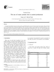 The use of waste ceramic tile in cement production