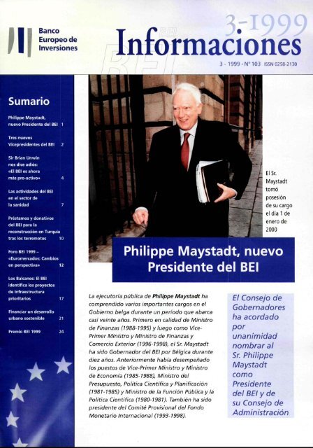 BEI Informaciones 3-1999 (n°103) - European Investment Bank