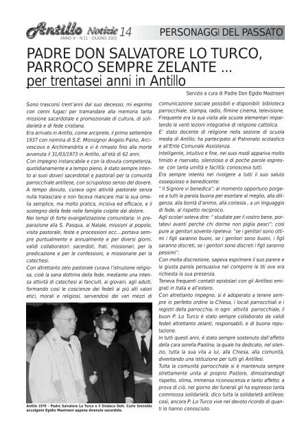 giornale antillo notizie - Comune di Antillo