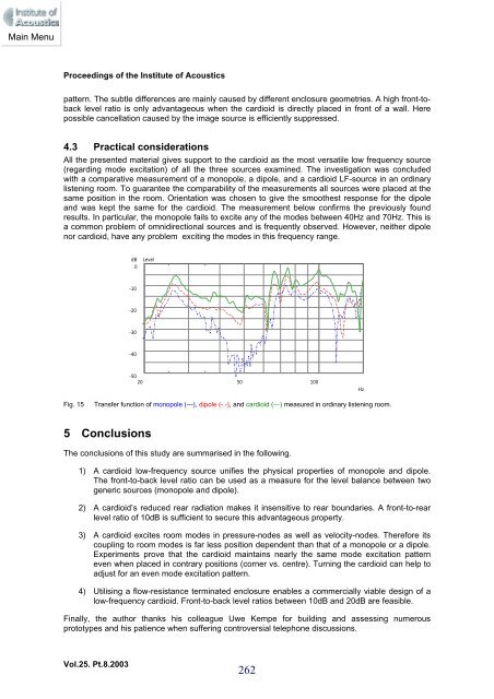 the beneficial coupling of cardioid low frequency sources to ... - W Vier