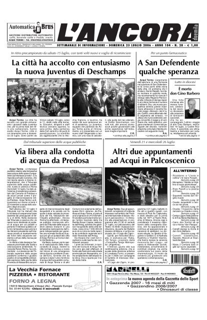 Regione - L'ANCORA edicola