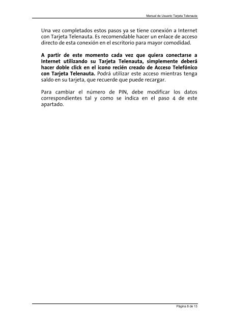 Manual Tarjeta Telenauta v1.0 ( pdf, 2.037 Kb ) - Movistar