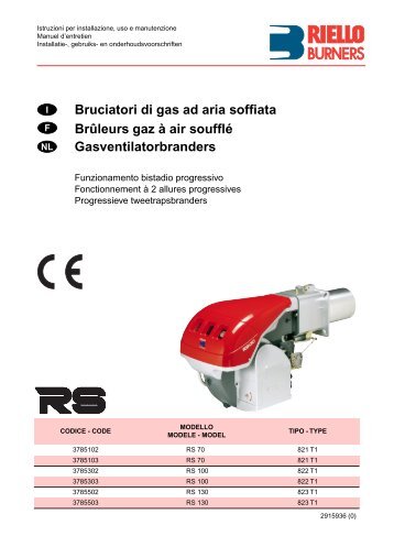 Bruciatori di gas ad aria soffiata Brûleurs gaz à air soufflé ... - Clysan