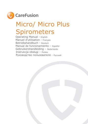 Micro/ Micro Plus Spirometers - Micro Medical