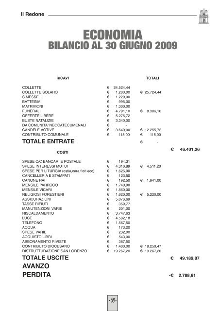 Redone n. 3 anno 2009 - Parrocchia GOTTOLENGO