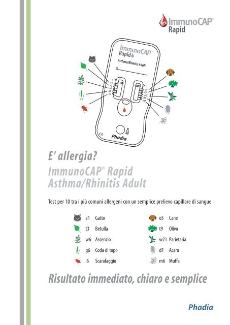 Product Sheet ImmunoCAP Rapid Asthma/Rhinitis Adult - Phadia