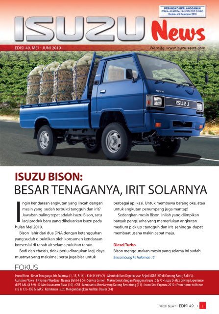 News Letter Edisi 49 - PT. Isuzu Astra Motor Indonesia