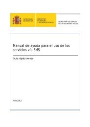 Manual de ayuda para el uso de los servicios vía SMS - Sede ...