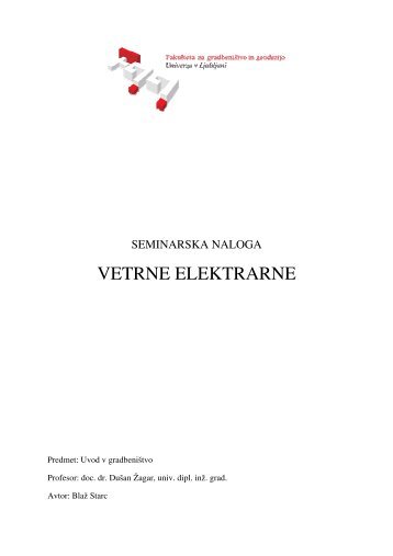 VETRNE ELEKTRARNE - Student Info