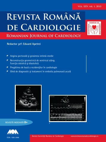 Nr. 1, 2010 - Romanian Journal of Cardiology