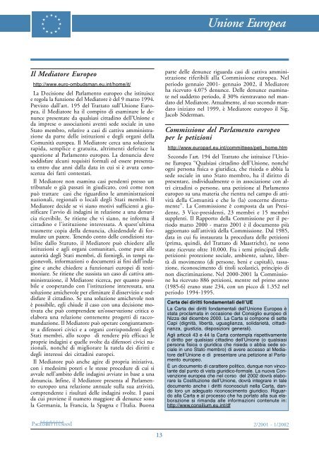 “infrastruttura Diritti Umani” in Italia ( AA.VV. - 2001 - 2002)