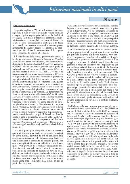 “infrastruttura Diritti Umani” in Italia ( AA.VV. - 2001 - 2002)