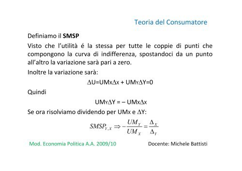 Teoria del Consumatore