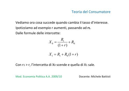 Teoria del Consumatore