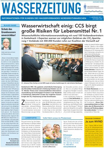 CCS birgt große Risiken für Lebensmittel Nr. 1 - Wasserverband ...