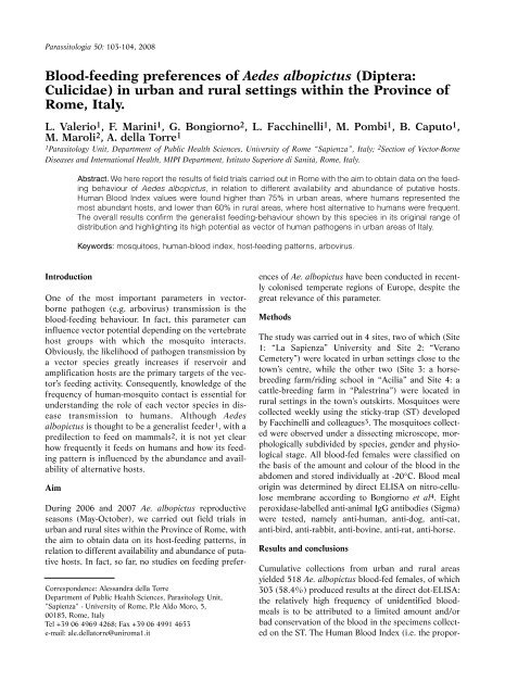 impaginato piccolo - Società Italiana di Parassitologia (SoIPa)