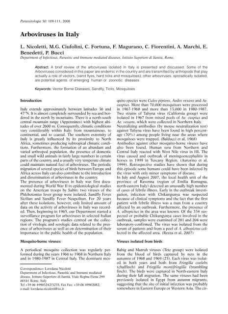 impaginato piccolo - Società Italiana di Parassitologia (SoIPa)