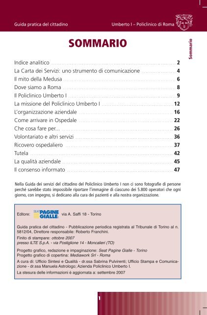 sommario - Policlinico Umberto I