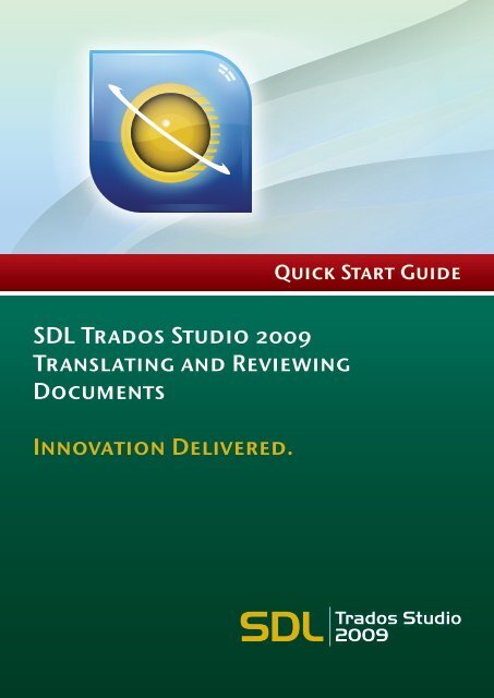 SDL Trados Studio Translating and Reviewing ... - Translationzone