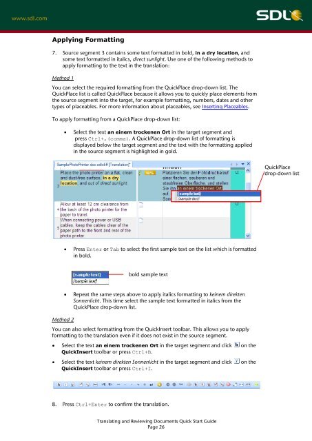 SDL Trados Studio Translating and Reviewing ... - Translationzone