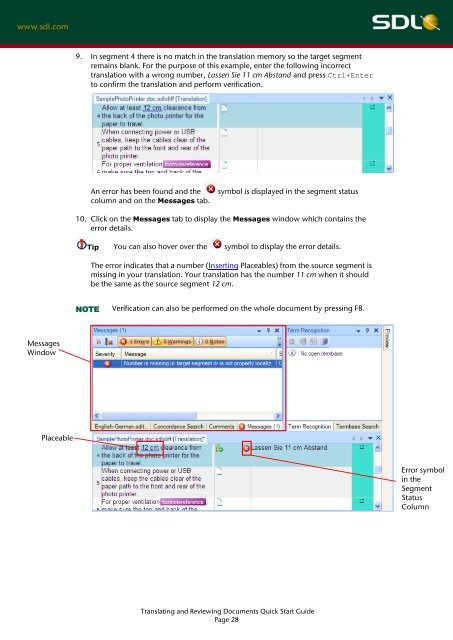 SDL Trados Studio Translating and Reviewing ... - Translationzone