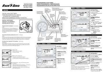 INSTRUCTIONS INSTRUCCIONES INSTRUCTIONS - Rain Bird