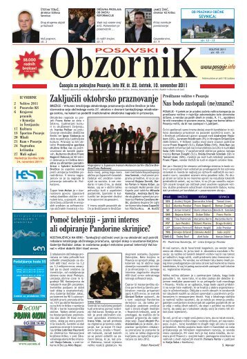 Posavski obzornik 19/07 - najbolj brane novice iz Posavja