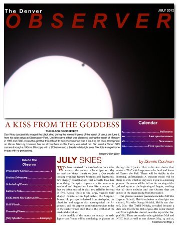 July 2012 - the Denver Astronomical Society