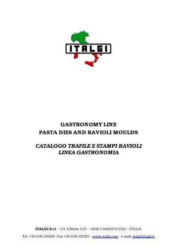 gastronomy line pasta dies and ravioli moulds catalogo trafile e ...