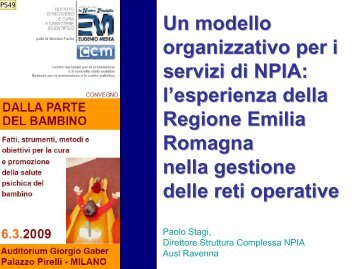 Un modello organizzativo per i servizi di NPIA: l ... - E. Medea