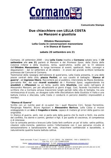 Due chiacchiere con LELLA COSTA su Manzoni e giustizia