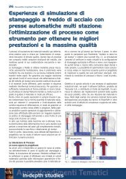 Esperienze di simulazione di stampaggio a freddo di ... - EnginSoft