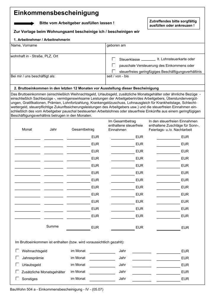 Wie Sieht Ein Einkommensnachweis Aus Einkommensbescheinigung Magazine