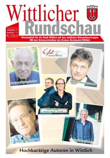 Hochkarätige Autoren in Wittlich