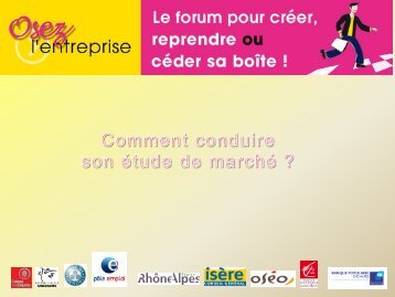 Témoignages de créateurs - forum Osez l'entreprise