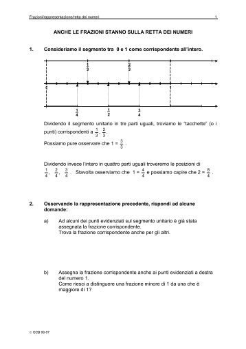 ANCHE LE FRAZIONI STANNO SULLA RETTA DEI ... - ScuolaDECS