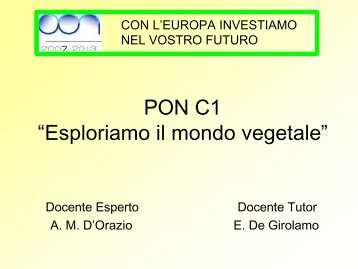 Esploriamo il mondo vegetale 1 - Scuolamichelangelo.It