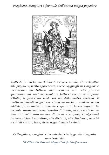 Preghiere, scongiuri e formule dell'antica magia popolare “Il Libro ...