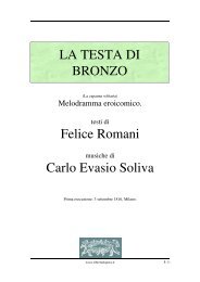 La testa di bronzo - Libretti d'opera italiani