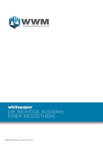 die richtige auswahl einer messetheke - WWM GmbH & Co.KG