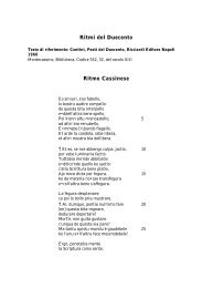 Ritmi del Duecento Ritmo Cassinese - Classici Italiani